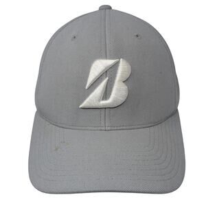 Bridgestone Golf Slideback Hat Gray One Size Embroidered Adjustable
